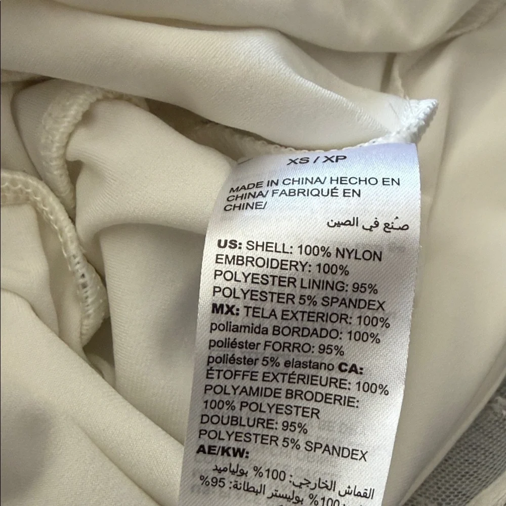 White House Black Market Sheer White Embroidered Blouse